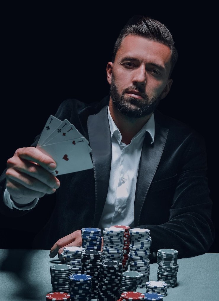 Live dealer rolling dice on joker king Dice Game table